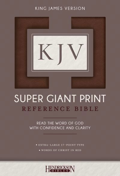 KJV Super Giant Print Bible - Hendrickson Publishers - Książki - Hendrickson Publishers Inc - 9781619709713 - 1 czerwca 2017