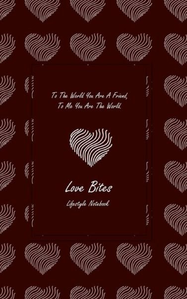 Cover for Design · Love Bites Lifestyle Write-in Notebook, Dotted Lines, 288 Pages, Wide Ruled, Size 6&quot; x 9&quot; (A5) Hardcover (Coffee) (Hardcover Book) (2020)