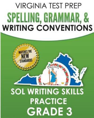 Cover for V Hawas · Virginia Test Prep Spelling, Grammar, &amp; Writing Conventions Grade 3 (Paperback Book) (2018)