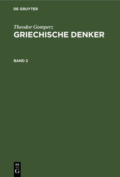 Cover for Theodor Gomperz (N/A) (1912)