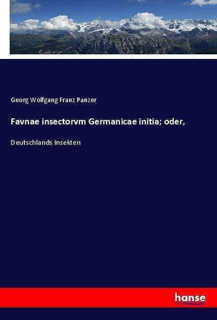 Cover for Panzer · Favnae insectorvm Germanicae ini (Book)