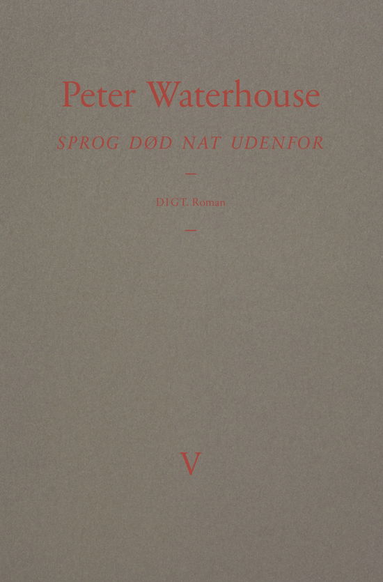 Cover for Peter Waterhouse · Bestiarium: Sprog Død Nat Udenfor (Inbunden Bok) [1:a utgåva] (2022)