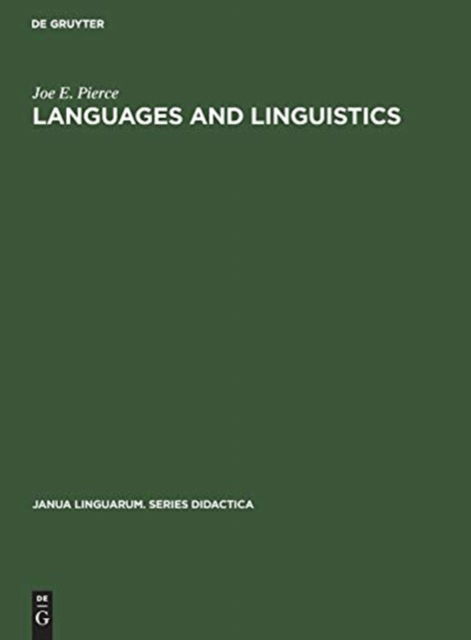 Cover for Joe E. Pierce · Languages and linguistics (Book) (1975)