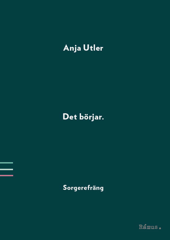 Cover for Anja Utler · Det börjar (Buch) (2024)