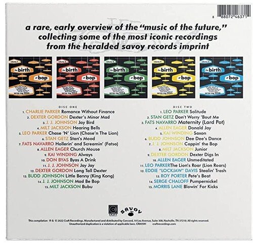 Various Artists · The Birth Of Bop: The Savoy 10-Inch LP Collection (CD) (2023)