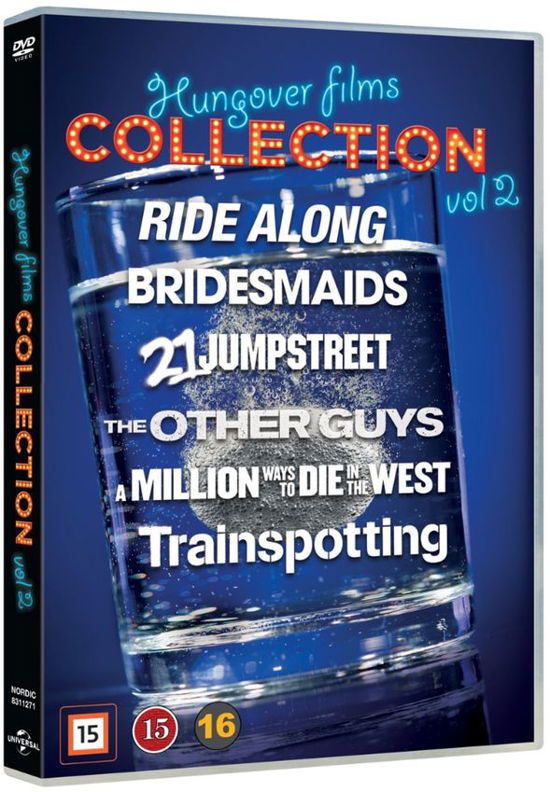 Cover for Hungover Films Collection Vol. 2 · Ride Along / Bridesmaids / 21 Jumpstreet / The Other Guys / A Million Ways To Die In The West / Trainspotting (DVD) (2017)