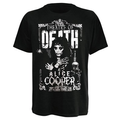 Cover for Alice Cooper · Alice Cooper - Theater of Death Mens T-shirt Black Polybag (Kläder) [size M] (2010)