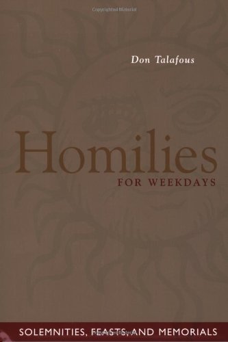 Cover for Don Talafous Osb · Homilies for Weekdays: Solemnities, Feasts, and Memorials (Paperback Book) (2009)