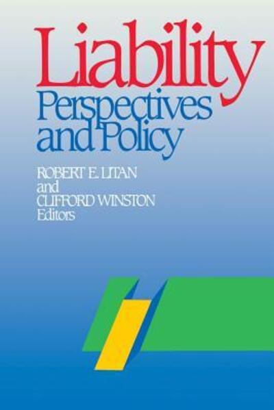 Cover for Liability: Perspectives and Policy (Paperback Book) (1988)