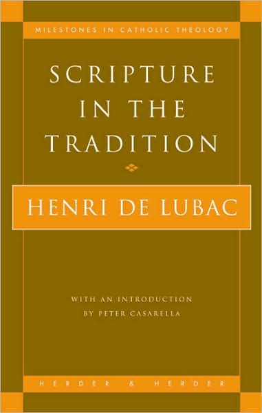 Cover for Henri de Lubac · Scripture in the Tradition (Taschenbuch) (2001)