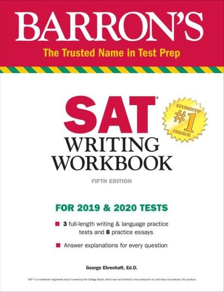 Cover for George Ehrenhaft · SAT Writing Workbook - Barron's SAT Prep (Paperback Book) [Fifth edition] (2019)