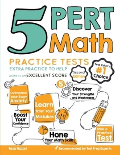 Cover for Reza Nazari · 5 PERT Math Practice Tests (Paperback Book) (2020)