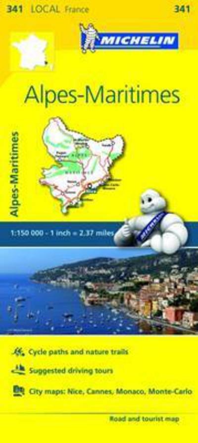 Cover for Michelin · Michelin local Map: France blad 341: Alpes Maritimes (Hardcover bog) (2018)