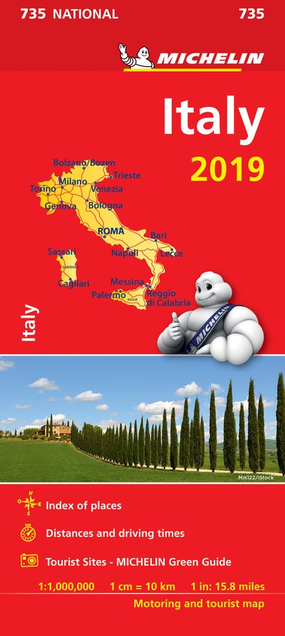 Cover for Michelin · Michelin National Maps: Italy 2019 (Hardcover Book) (2019)