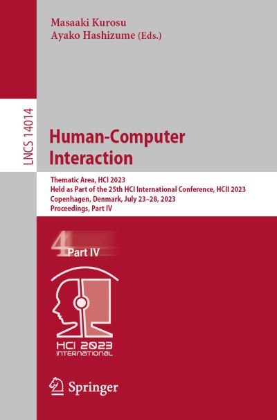 Human-Computer Interaction - Masaaki Kurosu - Books - Springer - 9783031355714 - June 27, 2023