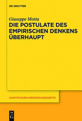 Cover for Motta · Die Postulate des empirischen Den (Buch) [German edition] (2012)