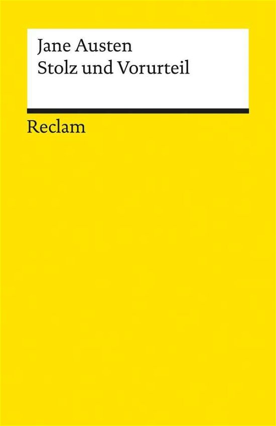 Cover for Jane Austen · Reclam UB 09871 Austen.Stolz u.Vorurt. (Bok)