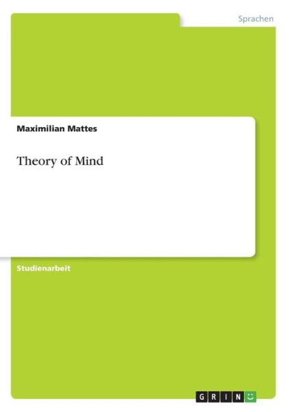 Cover for Mattes · Theory of Mind (Book) (2016)