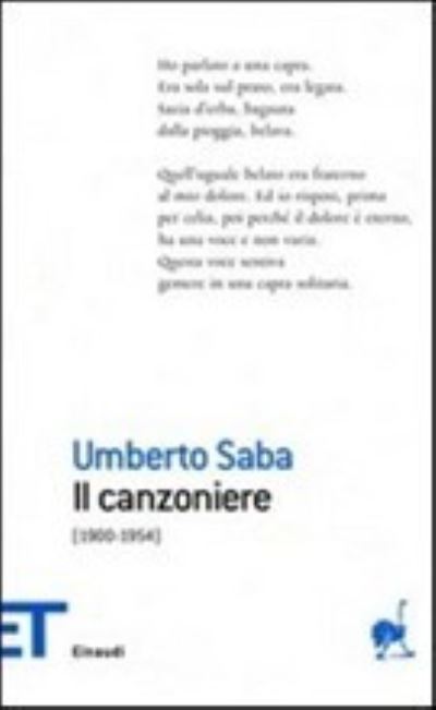 Cover for Umberto Saba · Il Canzoniere (Book)