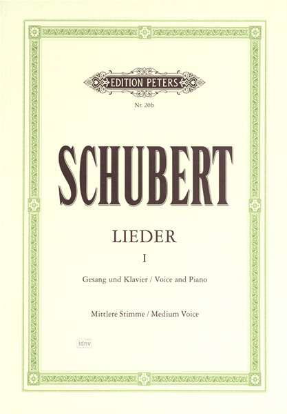 Songs, Vol. 1 (Medium Voice) - Franz Schubert - Livres - Edition Peters - 9790014000714 - 12 avril 2001