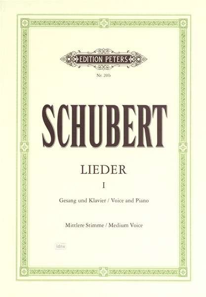 Cover for Franz Schubert · Songs, Vol. 1 (Medium Voice) (Partituren) (2001)