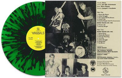 Cover for Vandals · Peace Thru Vandalism - Green / Black Splatter (LP) [Coloured edition] (2023)