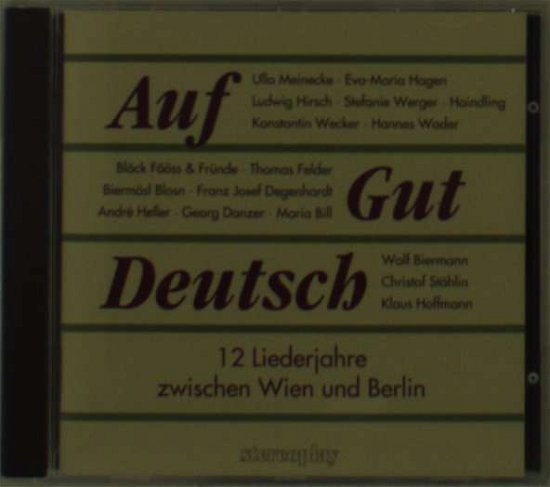 12 Liederjahre Zwis - Auf Gut Deutsch - Musique - PHONO - 4010427100715 - 