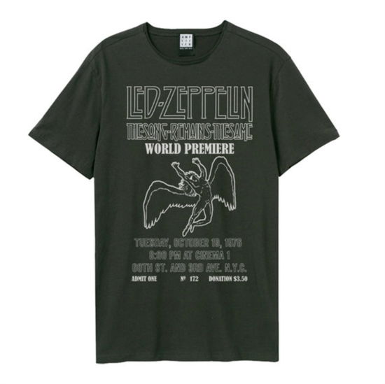 Led Zeppelin - The Song Remains The Same Amplified Vintage Charcoal Medium T-Shirt - Led Zeppelin - Merchandise - AMPLIFIED - 5054488322715 - July 1, 2020