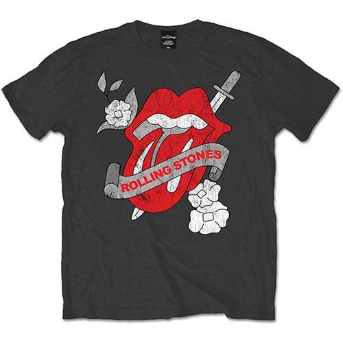 Cover for The Rolling Stones · The Rolling Stones Unisex T-Shirt: Vintage Tattoo (T-shirt) [size S] [Grey - Unisex edition]