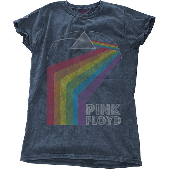 Pink Floyd Ladies T-Shirt: Prism Arch (Snow Wash) - Pink Floyd - Produtos - MERCHANDISE - 5055979979715 - 28 de fevereiro de 2017