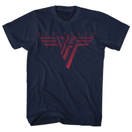 Cover for Van Halen · Classic Red Logo (T-shirt) [size XL] [Blue - Unisex edition] (2018)