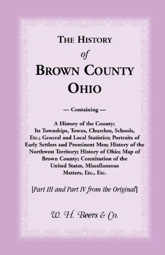 Cover for Josiah Morrow · The History of Brown County, Ohio (Paperback Book) (2013)