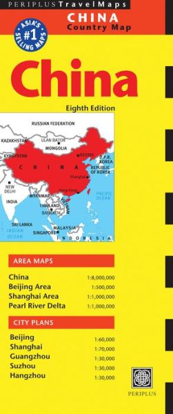 China Travel Map Eighth Edition - Periplus Editors - Książki - Periplus Editions - 9780794607715 - 10 lutego 2015