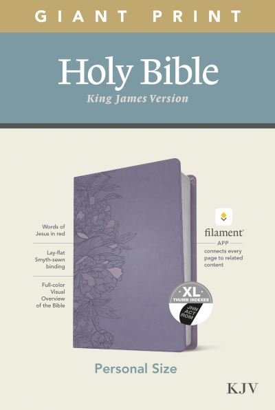 Cover for Tyndale · KJV Personal Size Giant Print Bible, Filament Enabled Edition (LeatherLike, Peony Lavender, Indexed) (Buch) (2021)