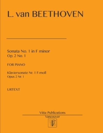 Cover for Ludwig van Beethoven · Beethoven Sonata no. 1 in f minor (Taschenbuch) (2017)