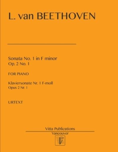 Cover for Ludwig van Beethoven · Beethoven Sonata no. 1 in f minor (Paperback Bog) (2017)