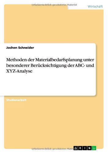 Cover for Schneider · Methoden der Materialbedarfsp (Book) [German edition] (2012)