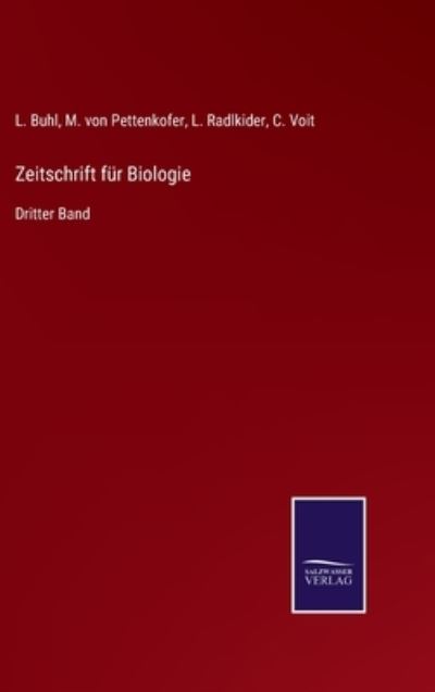 Cover for L Buhl · Zeitschrift fur Biologie (Hardcover Book) (2021)