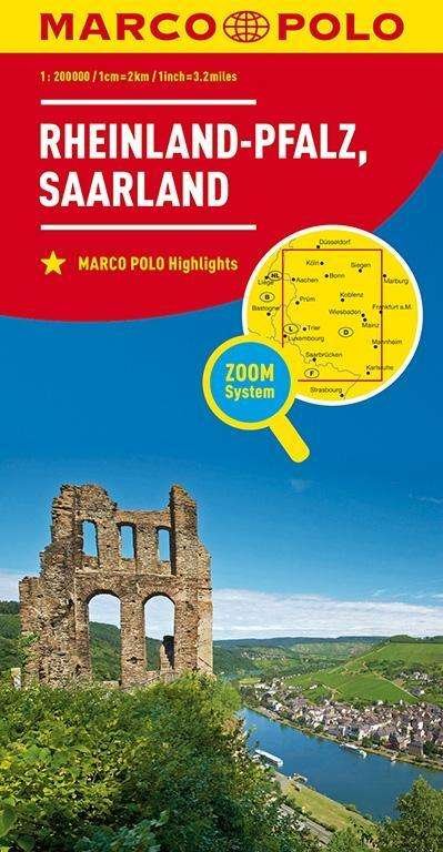 Cover for Mair-Dumont · Marco Polo Deutschland: Marco Polo Deutschland karte 10: Rheinland-Pfalz, Saarland (Hardcover Book) (2018)
