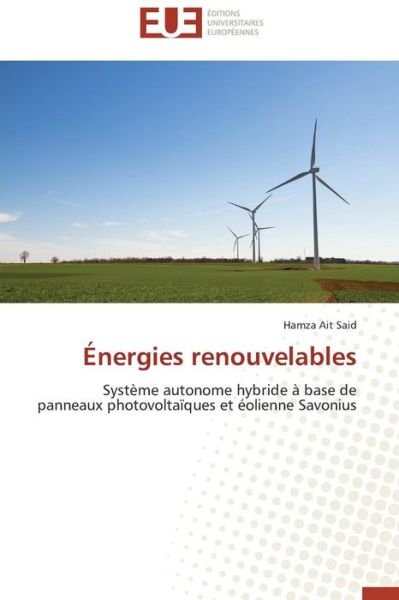 Cover for Ait Said Hamza · Energies Renouvelables (Pocketbok) (2018)