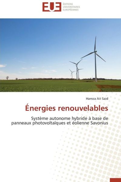 Cover for Ait Said Hamza · Energies Renouvelables (Taschenbuch) (2018)