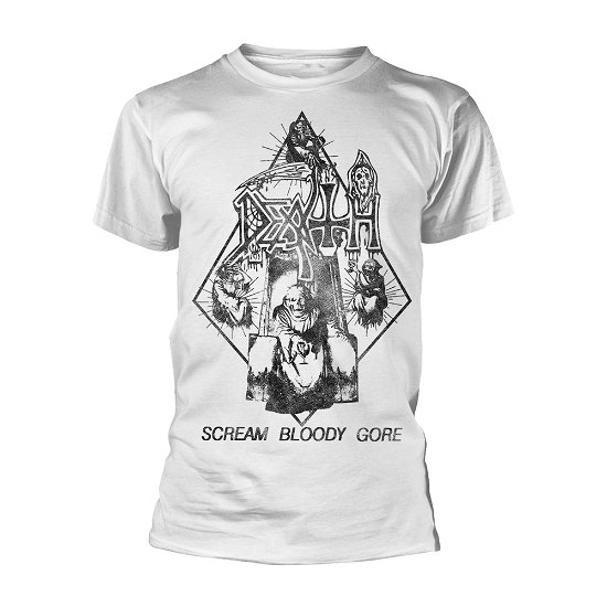 Cover for Death · Scream Bloody Gore (Light Ray) - Vintage Wash (T-shirt) [size XL] [White edition] (2020)