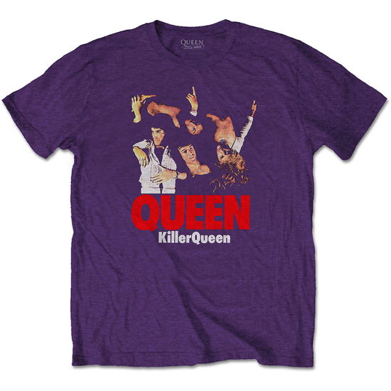 Queen Unisex T-Shirt: Killer Queen (Purple) - Queen - Produtos - - 5056368661716 - 3 de março de 2021