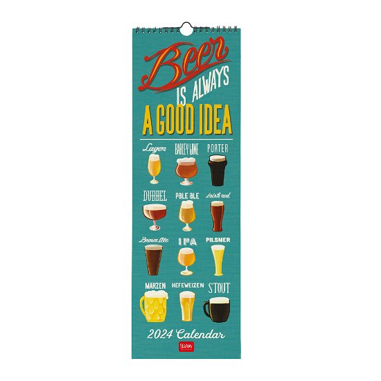 Cover for Legami · Wall Calendars - 2024 Wall Calendar - Beer - 16x49 - Food &amp; Drink (Pocketbok) (2023)