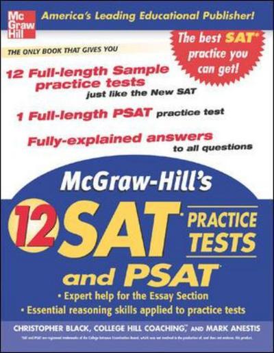 Cover for Christopher Black · McGraw-Hill's 12 Practice SATS and PSAT (Paperback Book) (2006)