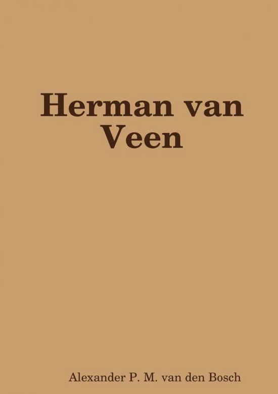 Cover for Alexander P. M. van den Bosch · Herman van Veen (Paperback Book) (2017)