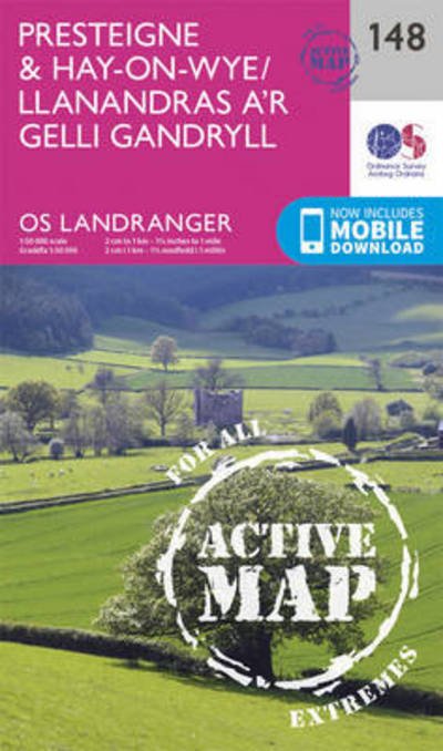 Cover for Ordnance Survey · Presteigne &amp; Hay-on-Wye / Llanandras A'r Gelli Gandryll - OS Landranger Active Map (Landkart) [February 2016 edition] (2016)