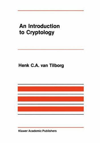 Cover for Henk C.a. Van Tilborg · An Introduction to Cryptology - The Springer International Series in Engineering and Computer Science (Hardcover Book) [1988 edition] (1988)