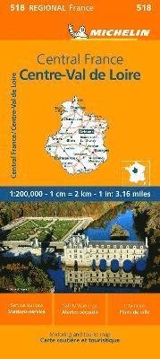 Centre - Michelin Regional Map 518 - Michelin - Bøker - Michelin Editions des Voyages - 9782067258716 - 19. januar 2023