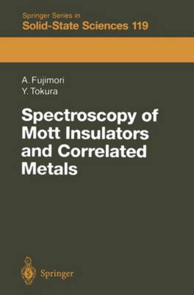 Cover for Atsushi Fujimori · Spectroscopy of Mott Insulators and Correlated Metals (Hardcover Book) (1995)